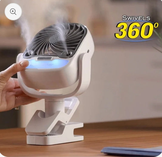 Mini Ventilador de Aire Frío 3 en 1 con Pinza